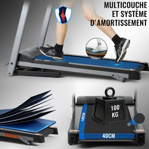 <span class=keywords><strong>Tapis</strong></span> <span class=keywords><strong>Roulant</strong></span> Elettrico Multifunzione Compatto per Uso Domestico con Display LED, Velocità 1-14km/h, Disponibile in Magazzino in Francia - Product Image 2