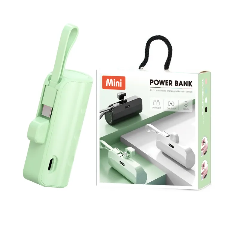 Power Bank ponsel 2024, power bank portabel pengisi daya LED PowerBank saku pengisi daya ponsel 2600mah