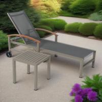 Chaise longue moderne en aluminium de qualité supérieure, résistante, de qualité hôtelière, pour usage extérieur, plage, terrasse, villa de luxe, spa