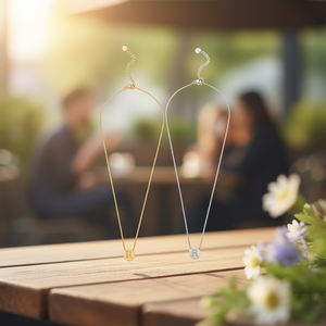 Acoro <b>Letter</b> R Pendant Stainless Steel Necklace <b>Gold</b> Plated Classic Unisex Gift Jewelry - Product Image 2