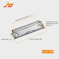 Portapapeles de Metal versátil de 100mm, tableros de Clip de escritura, accesorios de carpeta de archivos de papel A4 de hierro pequeño con tornillos