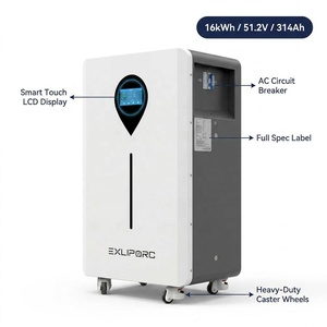 51.2V 314Ah 16kWh LiFePO4 Battery 8000 <b>Cycles</b> 2A Active Balancing WiFi APP Floor <b>Standing</b> Home Energy Storage ESS - Product Image 1