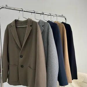 100% laine manteau hommes costume pure laine veste courte