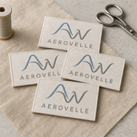 Étiquettes personnalisées pour vêtements, étiquettes textiles pour emballage de vêtements avec design équilibré, à coudre pour l'identification des vêtements, pour la vente en gros