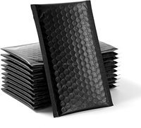 Enveloppe matelassée en polyéthylène à bulles noire XMC-15*18+4cm RTS, enveloppe à bulles colorée, épaisse, résistante, mate, emballage à bulles, sac d'expédition postal
