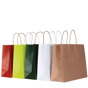 Bolsa de Regalo de Color Negro, Bolsa de Regalo de Papel Kraft, Bolsa de Mano Resistente Mate, Bolsa de Papel Reciclado - Product Image 5