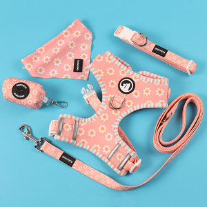 Suministros para mascotas, conjunto de collar y correa de arnés de perro de poliéster de neopreno para perros pequeños y medianos, chaleco para correr al aire libre - Product Image 2