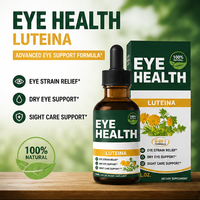 Gouttes pour les yeux à base d'extraits naturels d'herbes pures, fabriquées en usine (OEM), avec supplément liquide d'eyebright et de lutéine, améliorent la vision pour les humains.
