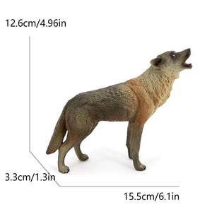 Modè<span class=keywords><strong>les</strong></span> d'ornements de simulation de faune sauvage transfrontaliers à assembler en plastique : Léopard nuageux, Loup, Ours-fourrure, Kangourou, Python, Hérisson géant - Product Image 3