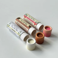Baume à lèvres cylindrique biodégradable de haute qualité Tubes en carton en papier kraft Push up Tube en papier bâton de parfum avec étiquette personnelle