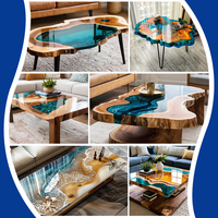 Résine époxy ultra transparente à séchage rapide de 55 gallons 3.1 pour tables de rivière