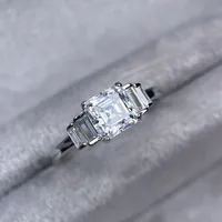 Bague en argent sterling 925 MuShan Designer Jewelry, moissanite VVS, bague de la Saint-Valentin pour sœur, plaqué or 18 carats, bijoux brevetés MST