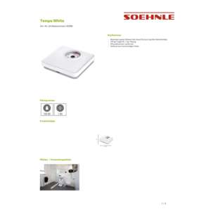 SOEHNLE อะนาล็อก persenwaage Tempo 29,6x28,9x6,5cm Weiss - Product Image 3