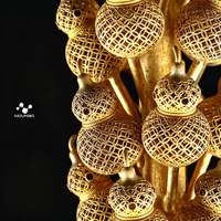 NOVA3D Imprimante 3D pour bijoux, modèle plaque complète, pour la production en série de moules à cire creux en filigrane ancien en forme de gourde, destinée à la fabrication de bijoux en or par moulage à la cire perdue