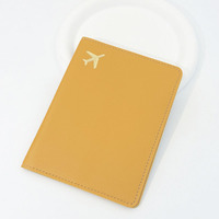 Housse de passeport en cuir PU, étui de protection pour passeport de voyage, porte-passeport épaissi