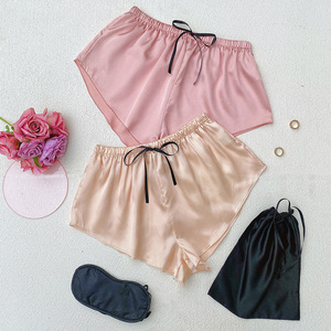 DEEPLOVE-pantalones cortos finos con cordones para <span class=keywords><strong>mujer</strong></span>, de seda suave, antideslumbrantes, de seguridad, para el hogar, Verano - Product Image 1