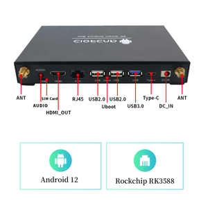 FBox-3588B Reproductor Multimedia Rockchip <span class=keywords><strong>RK3588</strong></span> con WiFi6, Pantalla 4K, LAN, Android 12, Caja Inteligente con IA para Pantalla Interactiva, Software CMS - Product Image 2