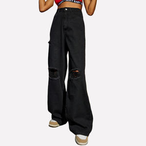 Moda yırtık toptan abd Jean erkek arkadaşı dökün Femme gevşek Fit kadın erkek arkadaşı kot pantolon kızlar kadınlar için balya - Product Image 2