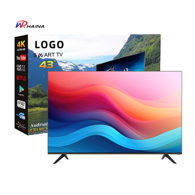 HAINA  Wholesale Television 2k 43 50 Inch Smart Tv Frameless 55 65 Inch HDR10 4K QLED Android Google Tv