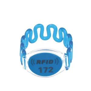 RFID waterproof swimming pool silicone wristband with chip