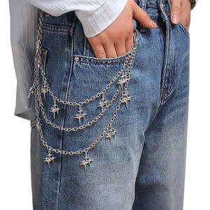Chaîne de taille tendance étoile scintillante, chaîne de corps multicouche en métal pour usage quotidien, accessoire de mode en alliage de zinc - Product Image 6