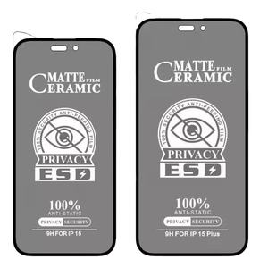 Huituo ESD electricidad antiestática 9D Anti huella digital cubierta completa mate cerámica <span class=keywords><strong>protector</strong></span> de pantalla de teléfono para iphone samsung - Product Image 1