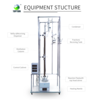 Distillateur d'alcool à l'éthanol électrique industriel 5L avec flacon rotatif, colonne multi-étages, capacité d'eau et moteur de processus de distillation sous vide