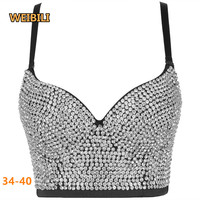 Cinoon — Bustier ajustable et Sexy, Corset en cristal, soutien-gorge avec coussin, vente en gros, 2022