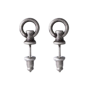 Retro Geometric <b>Stud</b> Earrings Tibetan <b>Silver</b> Irregular Round For Men Women Spring 2021 - Product Image 5