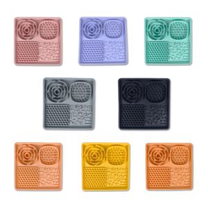 Tappetini per animali domestici personalizzati in Silicone per uso alimentare quadrati con alimentazione lenta senza BPA - Product Image 4