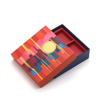 Boîte cadeau rigide carrée rectangulaire haut de gamme pour bonbons et barres chocolatées avec insert de séparation