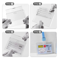 Porte-cartes coulissant horizontal Kejea PS, haute transparence, bords lisses, échange facile des documents, pour le bureau, les étudiants, les travailleurs, les affichages professionnels