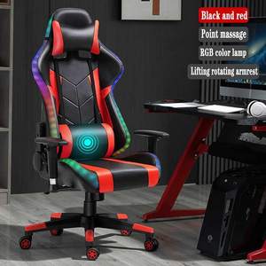 Vente en gros confortable chaise de joueur à dossier haut LED chaise tournante Esports chaise de jeu de bureau d'ordinateur <span class=keywords><strong>PC</strong></span> massage lumières LED - Product Image 5