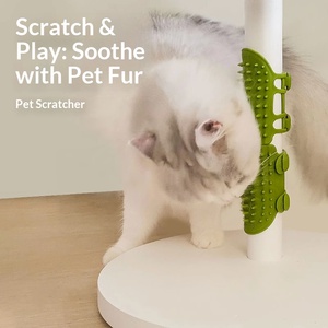 Juguete para gatos con correa ajustable para patas de mesa, cepillo de silicona suave con relieve, reduce el rascado de gatos en sofás y muebles - Product Image 5