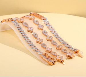 9K-24K <strong>Gold</strong> Luxury Men's Jewelry <strong>Set</strong> 5mm Cuban Chain &amp; Natural Diamond Pendant CVD Baroque Lab Diamonds with GIA