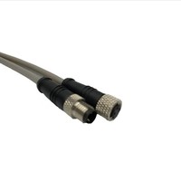 Adaptateur de capteurs industriels étanche Bi-Win BWM8-02M-MXXS180 M8, connecteur droit, type moulage circulaire, IP67, noir, vente en gros