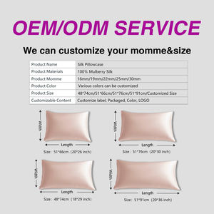 新品到着6A Charmeuseピローケース天然22mm桑シルク枕ケース刺繍プリント枕カバー - Product Image 5