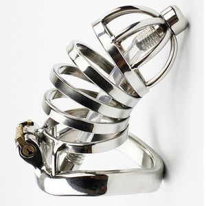 Boîte personnalisée gratuite-Serrure de chasteté polie miroir Cathéter à sangle en acier inoxydable Serrure de chasteté Anneau de pression incurvé Serrure de chasteté - Product Image 5