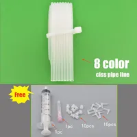 Tuyau d'encre CISS de 1 mètre, 4, 6 ou 8 couleurs, tube PVC + coude de tube + bouchon en caoutchouc, kits d'accessoires et pièces CIS CISS