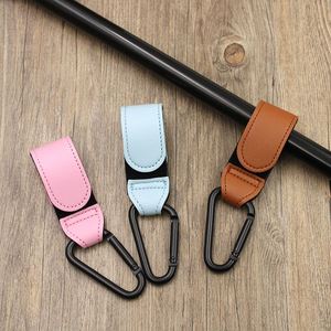Stocked PU Leather Durable Reusable Multifunctional Stroller <b>Hooks</b> Firm Non-Slip Pram Clips Organizer Hanger Pushchair Shopping - Product Image 3