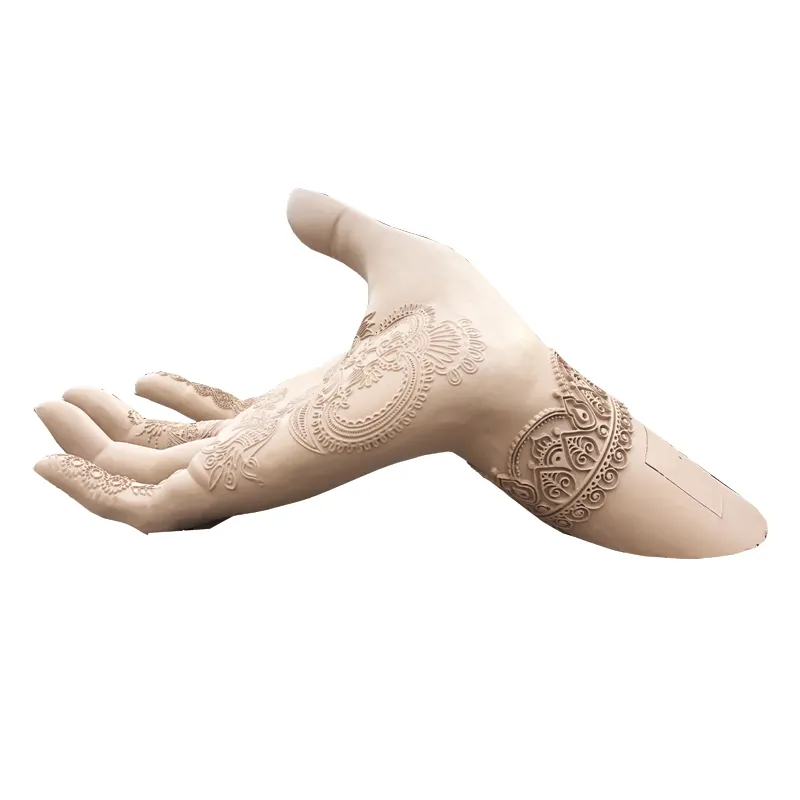 अनुकूलित जीएफआरसी सिलिका जेल हाथ की मूर्ति मूर्तिकला जीआरसी पुष्प डिजाइन हाथ की मूर्ति मूर्तिकला प्रदर्शन मॉडल प्रॉप्स