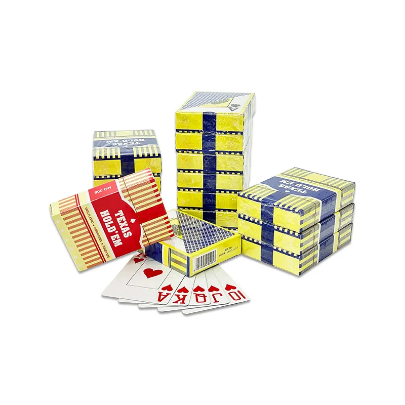 88x63mm Pvc Cartes à Jouer Casino Texas Hold'em Grande Impression 100% Plastique Étanche Réutilisable Poker Carte