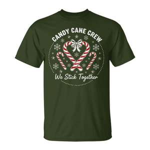Camiseta navideña Candy Cane Crew, diseño familiar a juego para las fiestas, nos unimos entre nosotros - Product Image 1