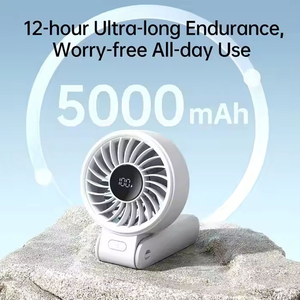 Ventilateur portable JisuLife 7, 3600 mAh, rechargeable, haute vitesse, mini ventilateur de refroidissement, ventilateur électrique de bureau portable - Product Image 1