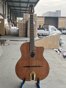 الصين Aiersi العلامة التجارية D حفرة الغجر الجاز الغيتار الصلبة أرشتوب شجرة التنوب أعلى الجسم روزوود الصلب سلسلة آلة موسيقية الصوتية - Product Image 6