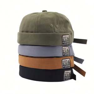 Wholesale Factory Custom Patch Embroidery <b>Brimless</b> <b>Hats</b> Sports Baseball Caps for Men - Product Image 1