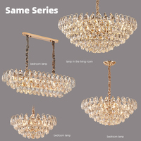 Lustre LED moderne de luxe en cristal pour salon, villa, chambre à coucher, éclairage principal, décoration d'intérieur