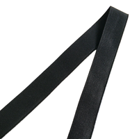 Bande élastique noire mercerisée de 2,5 cm, épaisseur standard, en promotion du fabricant