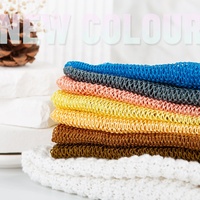 GLOWAY Produits de bain populaires : Éponge exfoliante corporelle longue et durable en filet africain, en nylon