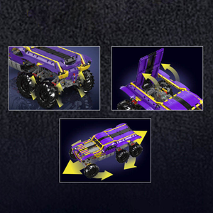 Mould King 18009 2014PCS Car Serie RC Purple Gold Tiger Climb Car Building Block Model Technical Educational Toys Festival Gift - Product Image 4